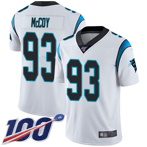 Carolina Panthers Limited White Men Gerald McCoy Road Jersey NFL Football 93 100th Season Vapor Untouchable